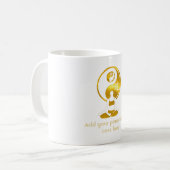 Personalisiertes Geschenk für Yoga Instructor Gold Kaffeetasse (Vorderseite Links)