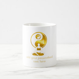 Personalisiertes Geschenk für Yoga Instructor Gold Kaffeetasse