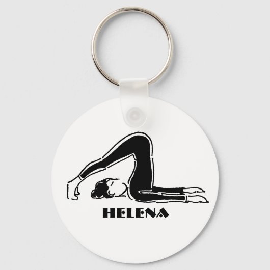 Personalisiertes Geschenk für Yoga Pilates Liebhab Schlüsselanhänger (Vorderseite)