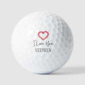 Personalisiertes Geschenk "I Liebe You" für Ihn Va Golfball (Vorderseite)