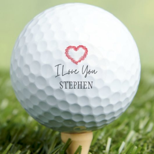Personalisiertes Geschenk "I Liebe You" für Ihn Va Golfball