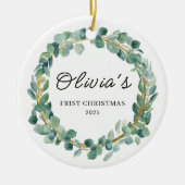 Personalisiertes Geschenk | Individueller Name als Keramik Ornament (Vorne)