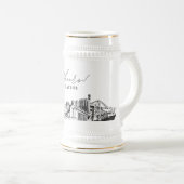 Personalisiertes Geschenk Jacksonville Skyline Ske Bierglas (VorderseiteRechts)