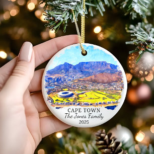 Personalisiertes Geschenk Kapstadt, Südafrika Keramik Ornament
