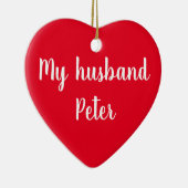 Personalisiertes Geschenk Keramik Ornament (Rechts)