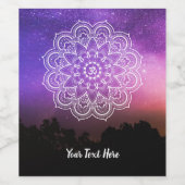 Personalisiertes Geschenk Mandala Weinetikett (Einzelnes Label)