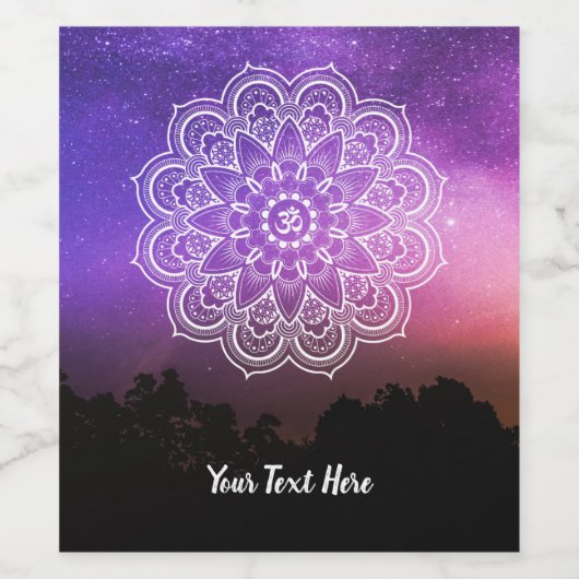 Personalisiertes Geschenk Mandala Weinetikett (Einzelnes Label)