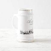 Personalisiertes Geschenk Mesa Arizona Skyline Ske Bierglas (Vorderseite Links)