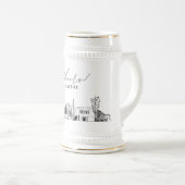 Personalisiertes Geschenk Mesa Arizona Skyline Ske Bierglas (VorderseiteRechts)