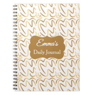 Personalisiertes Geschenk Minimalistisches Spiral- Notizblock