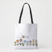 Personalisiertes Geschenk mit Biene und farbenfroh Tasche (Vorderseite)