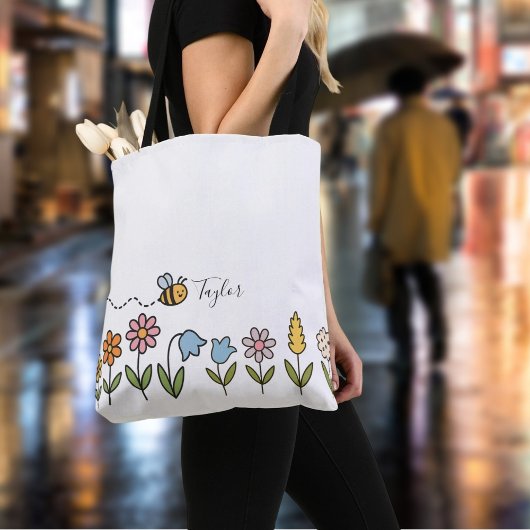 Personalisiertes Geschenk mit Biene und farbenfroh Tasche