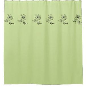 Personalisiertes Geschenk mit der Geburtsblume Jel Duschvorhang