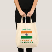Personalisiertes Geschenk mit indischer Flagge Tragetasche (Vorderseite (Produkt))