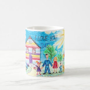 Personalisiertes Geschenk mit Kinderzeichnung Fami Verwandlungstasse
