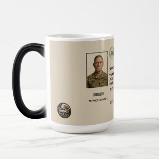 Personalisiertes Geschenk mit Militärdienstakte Verwandlungstasse