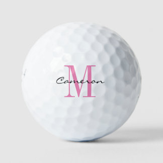 Personalisiertes Geschenk mit rosa Monogramm Anfan Golfball