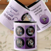 Personalisiertes Geschenk mit violetter Vinyl-Scha