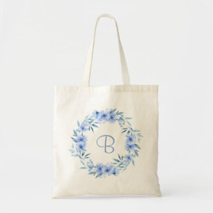 Personalisiertes Geschenk mit weichem blauen Blume Tragetasche
