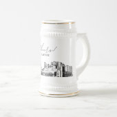 Personalisiertes Geschenk Myrtle Beach Skyline Ske Bierglas (VorderseiteRechts)