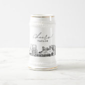 Personalisiertes Geschenk Myrtle Beach Skyline Ske Bierglas (Mittel)