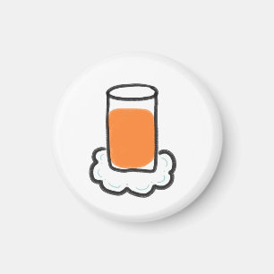 Personalisiertes Geschenk Orangesaft auf Wolkenunt Magnet