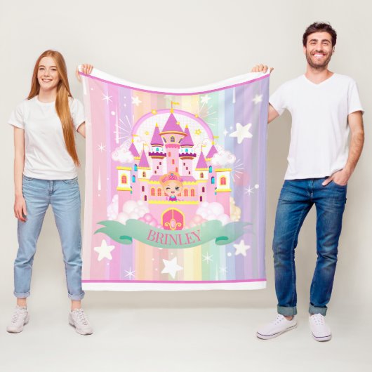 Personalisiertes Geschenk! Princess Castle Fleecedecke (Beispiel)
