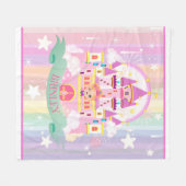 Personalisiertes Geschenk! Princess Castle Fleecedecke (Vorderseite (Horizontal))