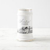 Personalisiertes Geschenk Seattle Skyline Beer Ste Bierglas (Mittel)