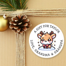 Personalisiertes Geschenk-Tag Weihnachten | Cute P