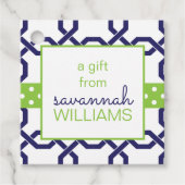 Personalisiertes Geschenk- und Gefältelchen Geschenkanhänger (Vorderseite)