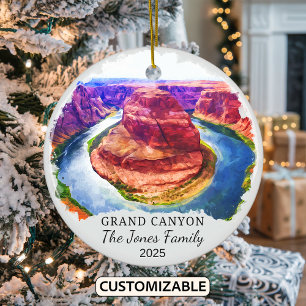 Personalisiertes Geschenk vom Grand Canyon, Arizon Keramik Ornament