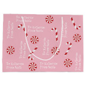 Personalisiertes Geschenk vom Weihnachtscreme Große Geschenktüte (Rückseite)