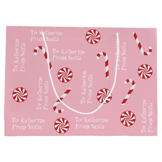 Personalisiertes Geschenk vom Weihnachtscreme Große Geschenktüte (Rückseite)