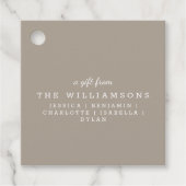 Personalisiertes Geschenk von der Modernen Elegant Geschenkanhänger (Vorderseite)