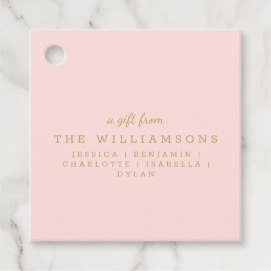 Personalisiertes Geschenk von modernem elegantem R Geschenkanhänger (Vorderseite)