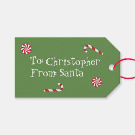 Personalisiertes Geschenk von Santa Christmas Cand Geschenkanhänger