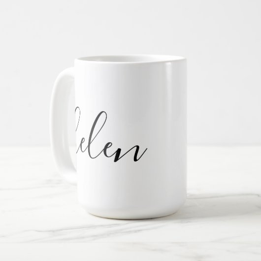 Personalisiertes Geschenk von Skriptnamen Schwarz- Kaffeetasse (Vorderseite Links)
