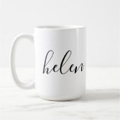 Personalisiertes Geschenk von Skriptnamen Schwarz- Kaffeetasse (Links)