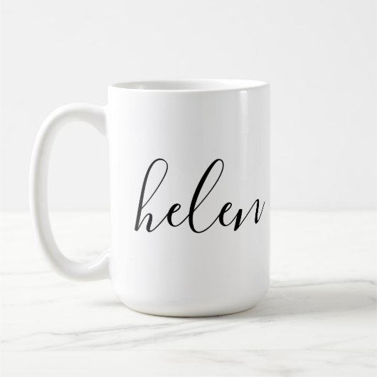 Personalisiertes Geschenk von Skriptnamen Schwarz- Kaffeetasse (Links)