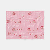 Personalisiertes Geschenk von Weihnachten Candy Pi Fleecedecke (Vorderseite (Horizontal))