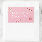 Personalisiertes Geschenk von Weihnachten Candy Pi Rechteckiger Aufkleber (Tasche)