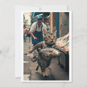 Personalisiertes Geschenk: Whimsical 'Fishy Fiasco Feiertagskarte