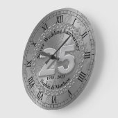 Personalisiertes Geschenk zum 25. Geburtstag Große Wanduhr (Winkel)