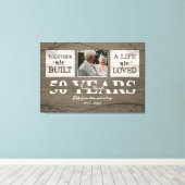 Personalisiertes Geschenk zum 50-jährigen Jubiläum Leinwanddruck (Insitu (Holzboden))