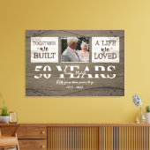 Personalisiertes Geschenk zum 50-jährigen Jubiläum Leinwanddruck (Insitu (Wohnzimmer))