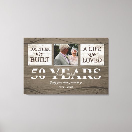 Personalisiertes Geschenk zum 50-jährigen Jubiläum Leinwanddruck (Vorderseite)