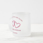 Personalisiertes Geschenk zum 60. Jubiläum Mattglastasse (Vorderseite Links)