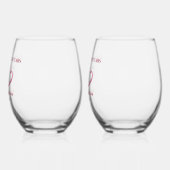 Personalisiertes Geschenk zum 60. Jubiläum Weinglas Ohne Stiel (Links)