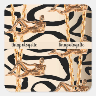 Personalisiertes Geschenk zum Geburtstag, Braut, H Quadratischer Aufkleber